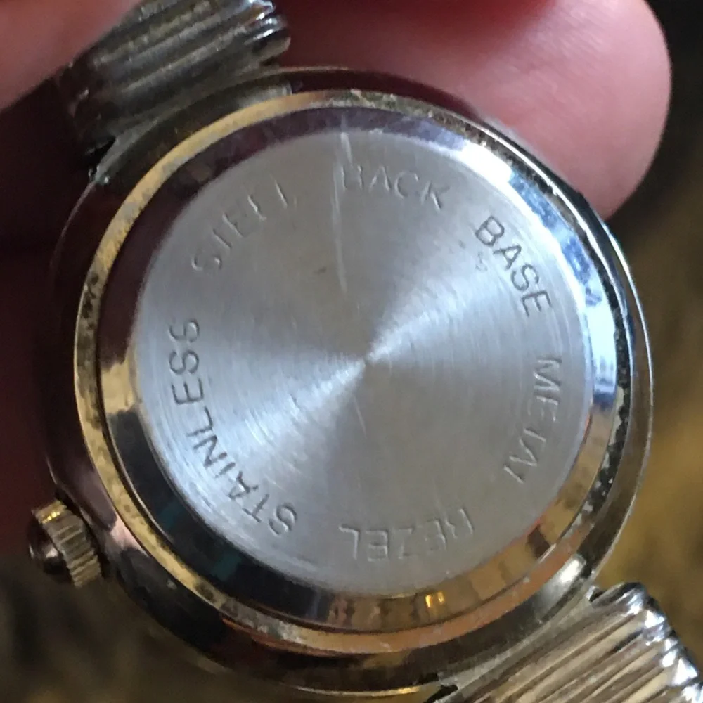 Ladies shiny silver rhinestone accent cuff watch
